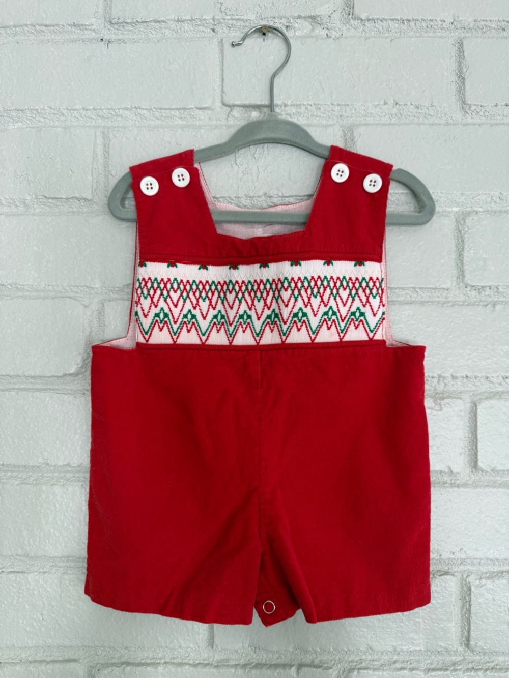Remember Nguyen Baby Boy Christmas Red Smocked Jon Jon
